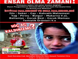 Suriye halkı için ensar olma zamanıdır