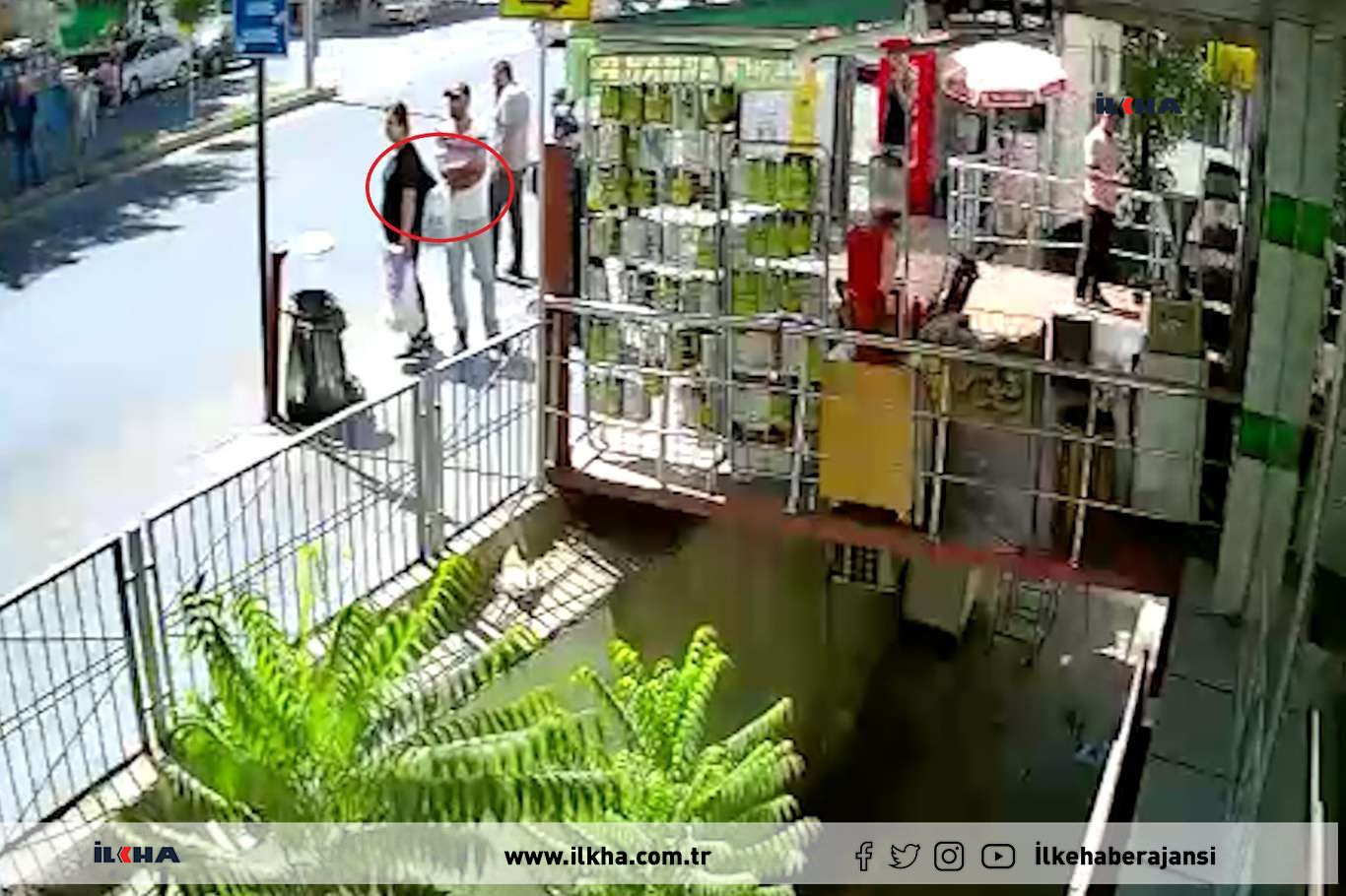 Diyarbakır’da hırsızlık şüphelisi sırt çantasının fermuarını açınca esnafa sığındı