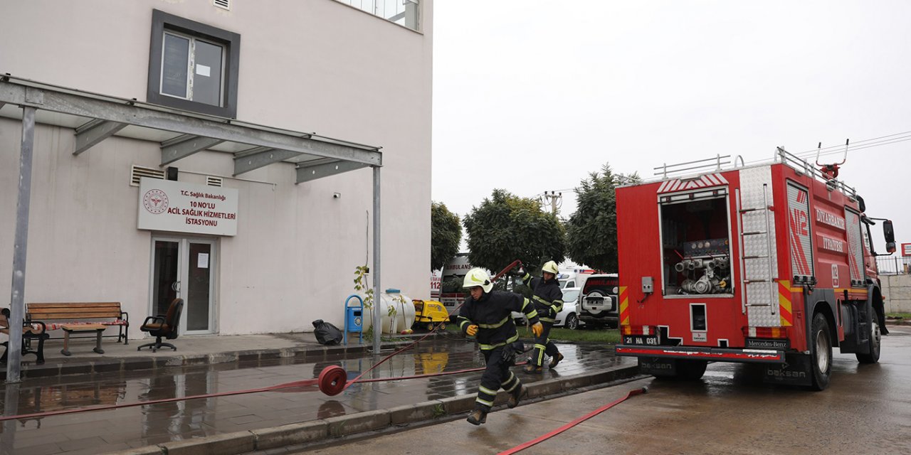 Diyarbakır İtfaiyesinden yangın eğitimi ve tatbikatı