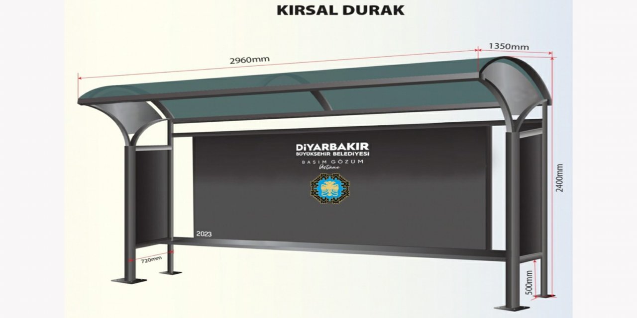 Diyarbakır'da 17 ilçedeki kırsal mahallelere 202 toplu taşıma kapalı durağı