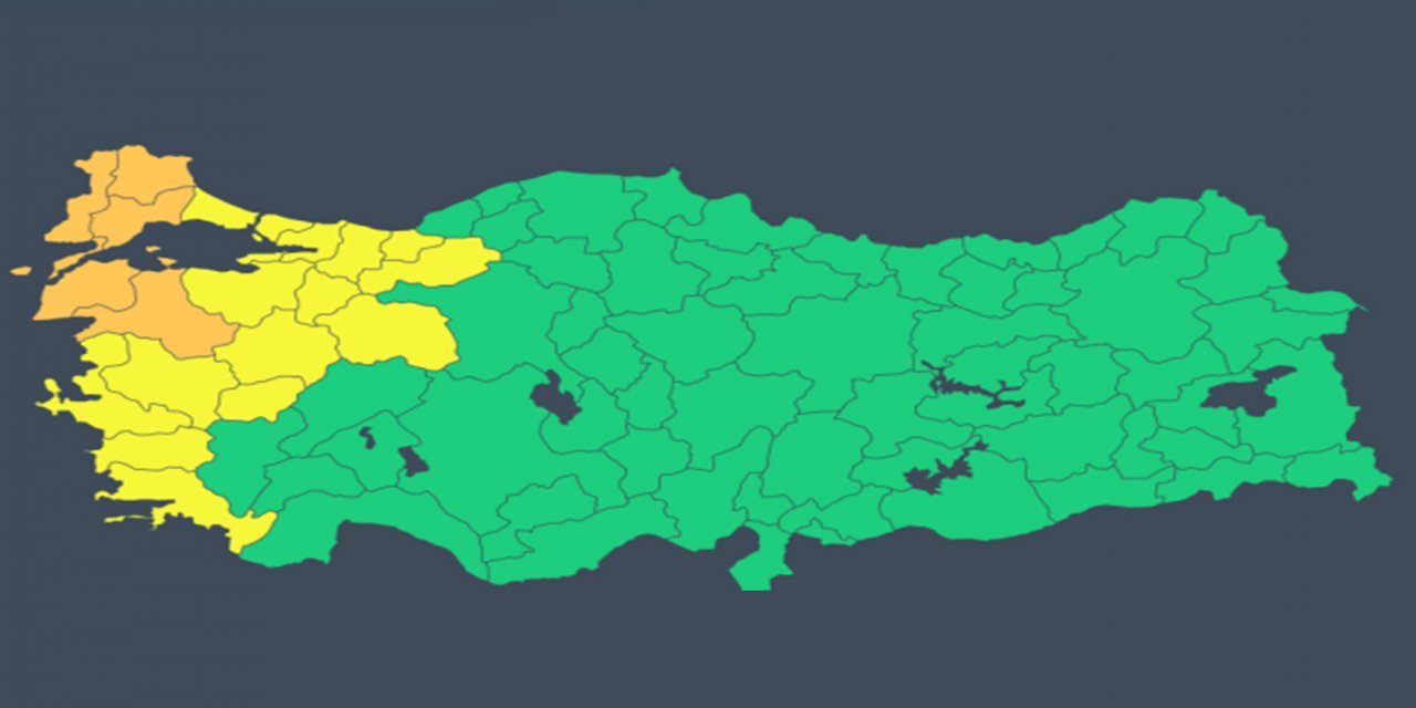 Meteoroloji'den 20 kente "sarı" ve "turuncu" uyarı
