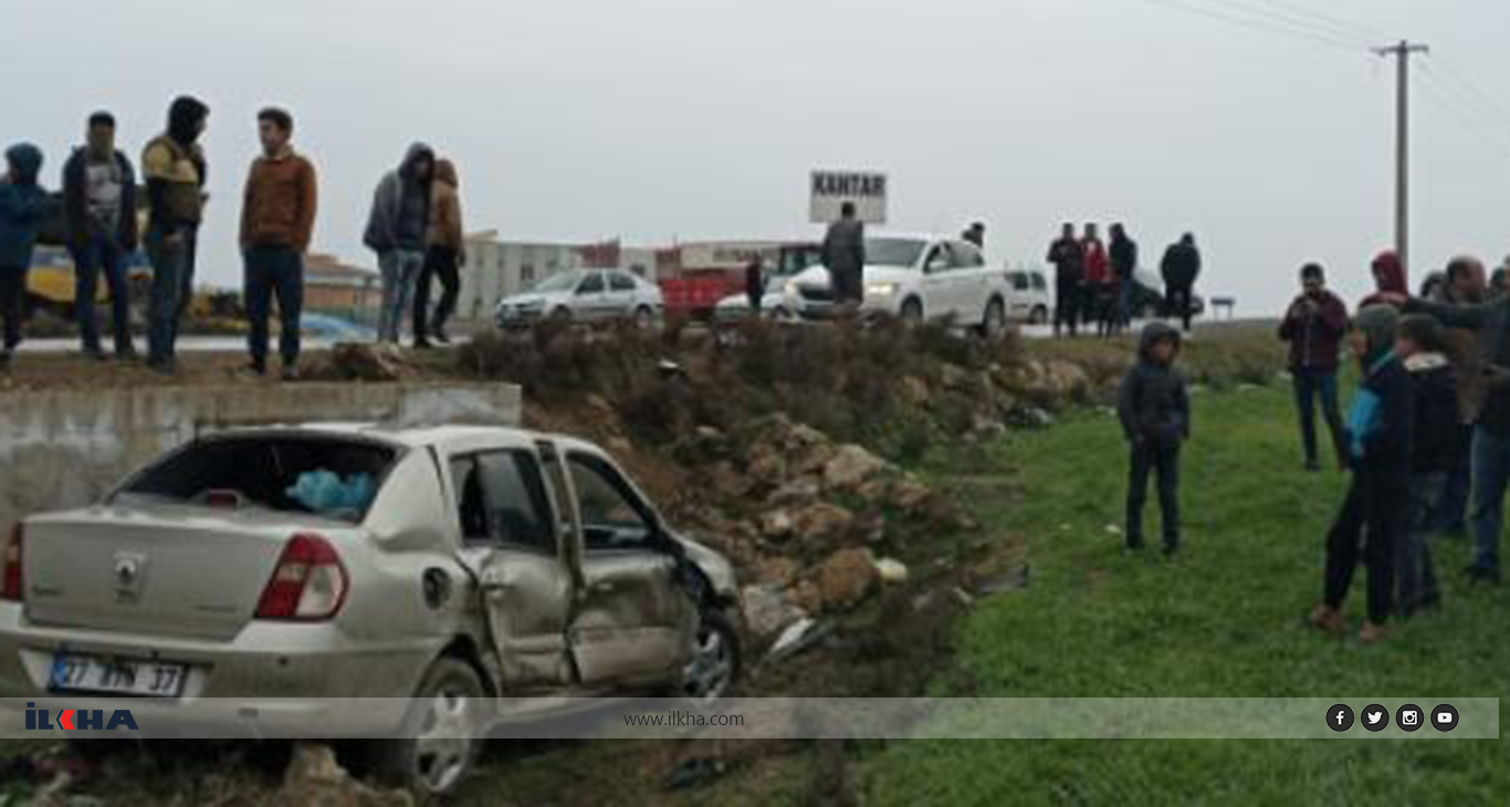 Mardin’in Kızıltepe ilçesinde otomobil devrildi: 5 yaralı