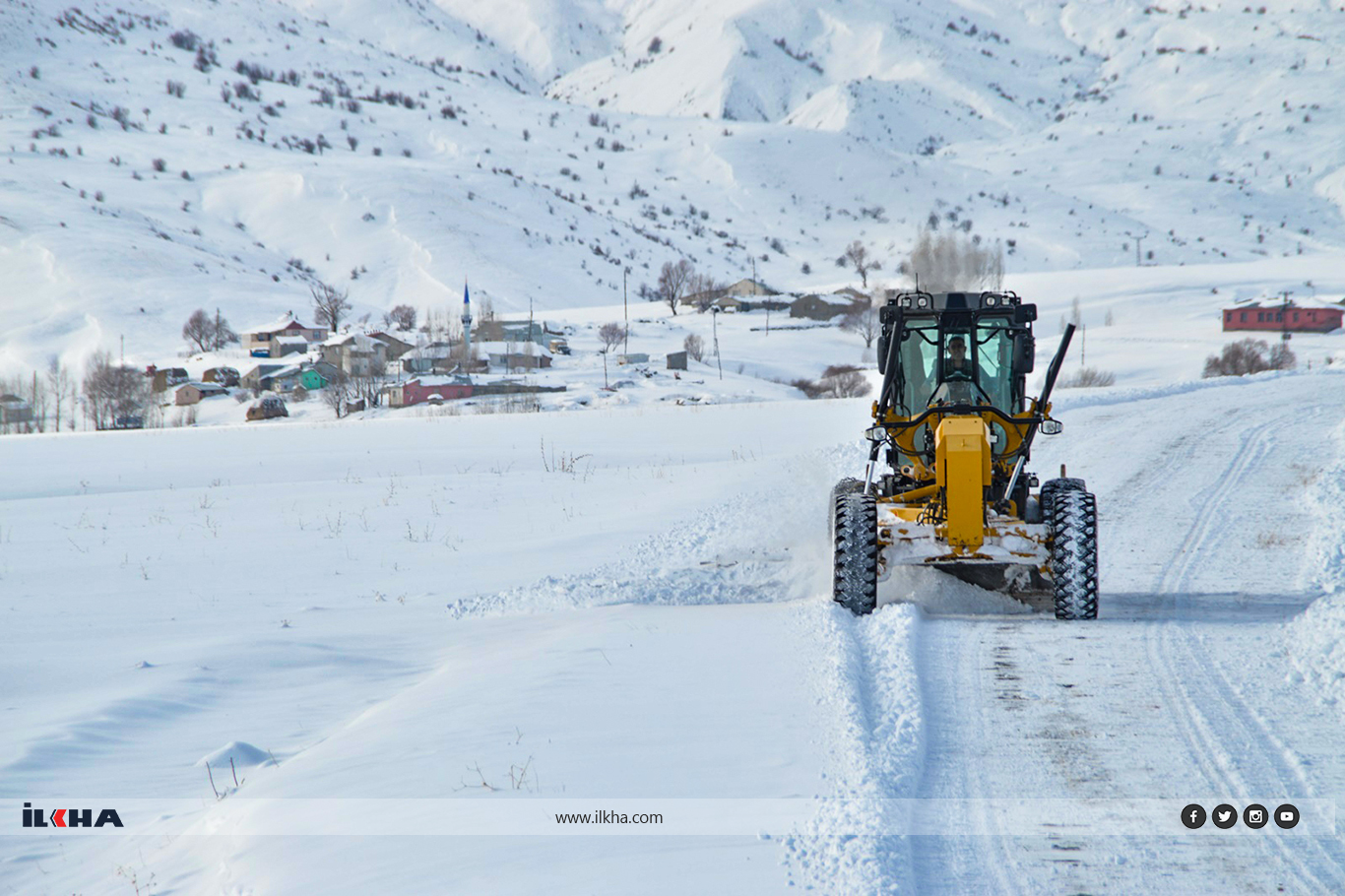 Ji ber berf û bagerê li bakur rêya 2 hezar 348 wargehan hat girtin
