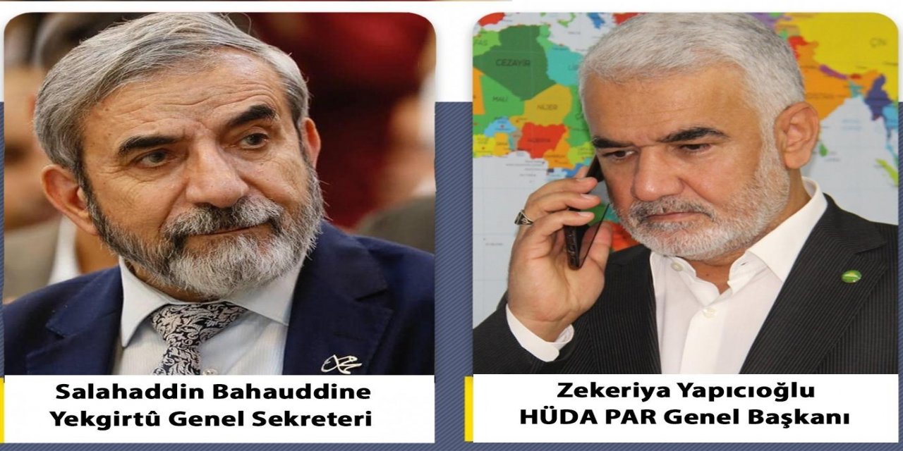 Sekreterê Giştî yê Yekgirtû bi rêya telefonê li Serokê Giştî yê HUDA PARê gerîya û hevxemîya xwe anî zimên