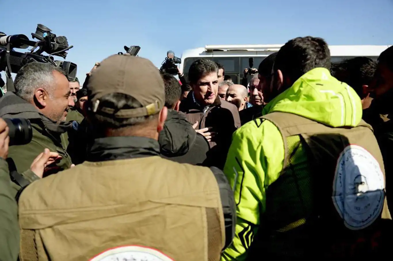 Kürdistan Yönetimi Başkanı Neçirvan Barzani depremin vurduğu Gaziantep'te