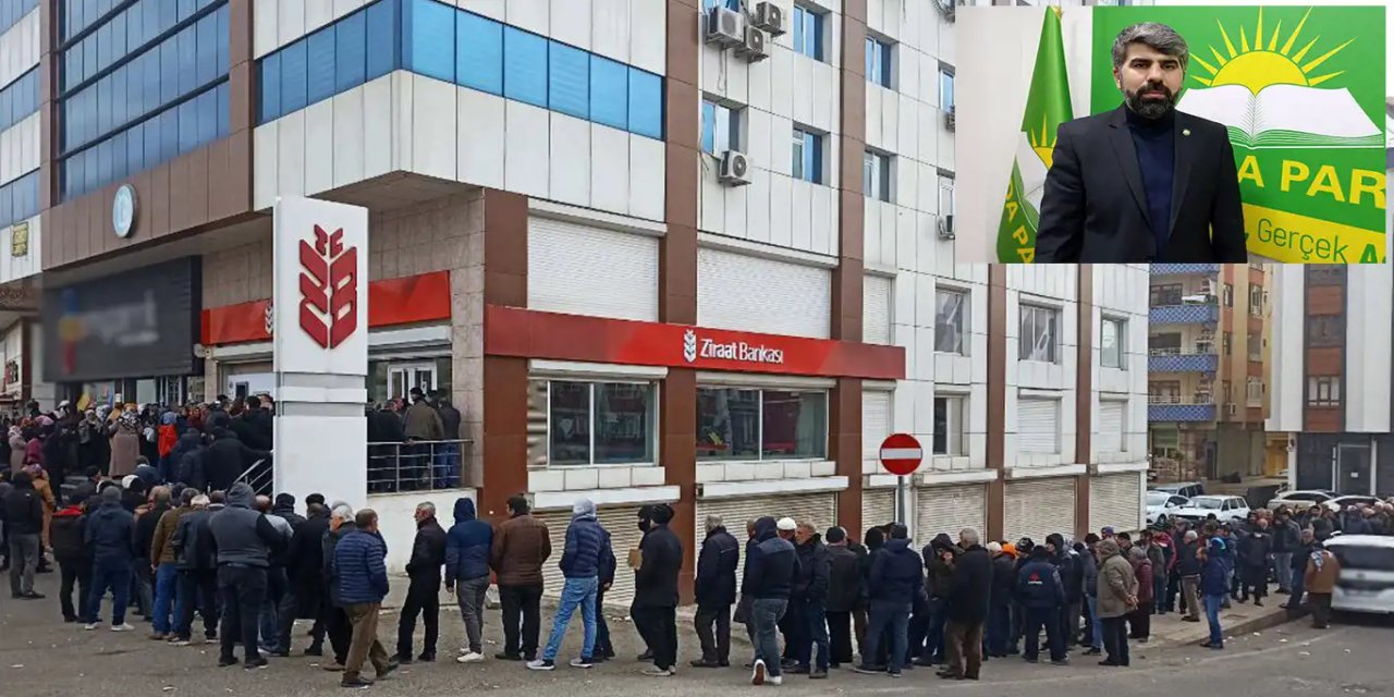 HÜDA PAR Diyarbakır İl Başkanı Faruk Dinç'ten çağrı: Banka önlerindeki yoğunluğa çözüm bulunsun