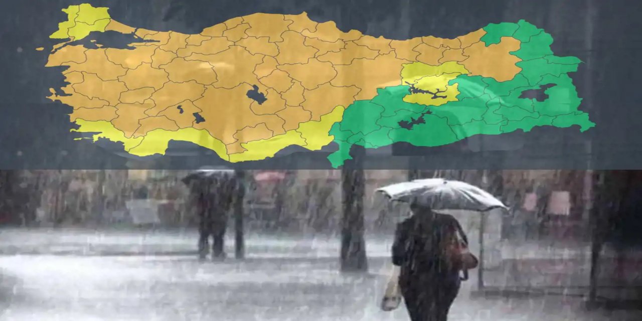Meteoroloji'den 58 il için sarı ve turuncu kodlu uyarı