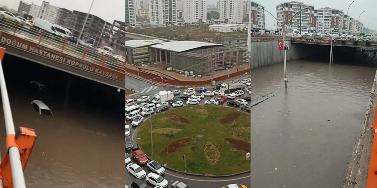 Diyarbakır'da aşırı yağış nedeniyle cadde ve altgeçitleri su bastı