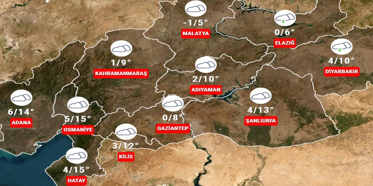 Deprem bölgesinde hava durumu