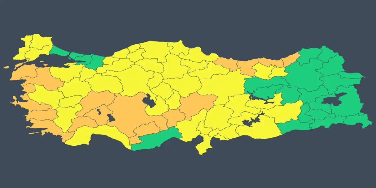60 il için sarı ve turuncu uyarı: Yağış ve fırtına bekleniyor