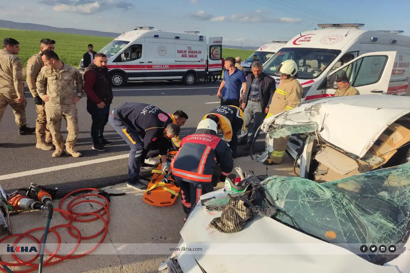Mardin Nusaybin'de trafik kazası: 1 ölü 3 yaralı
