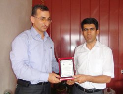 Silopi Cami Der'den teşekkür plaketi