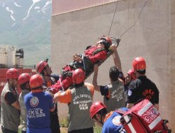 Hastanede yangın tatbikatı