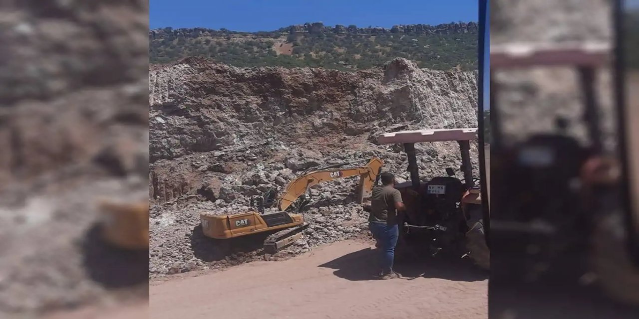 Diyarbakır'da kayaların altında kalan iş makinesi operatörü hayatını kaybetti