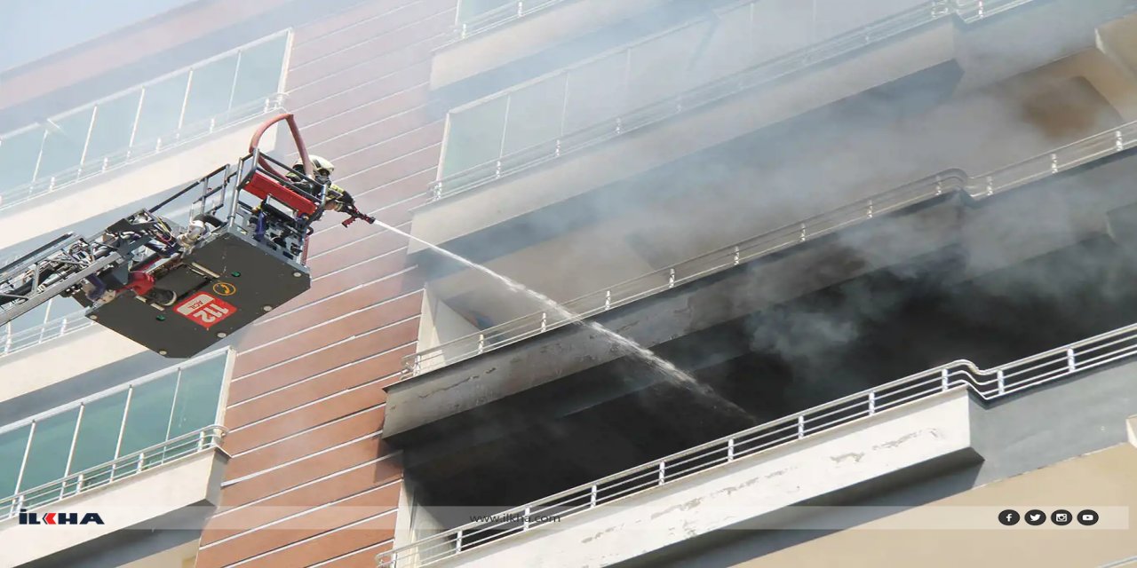 Diyarbakır'da 13 katlı bir binada yangın