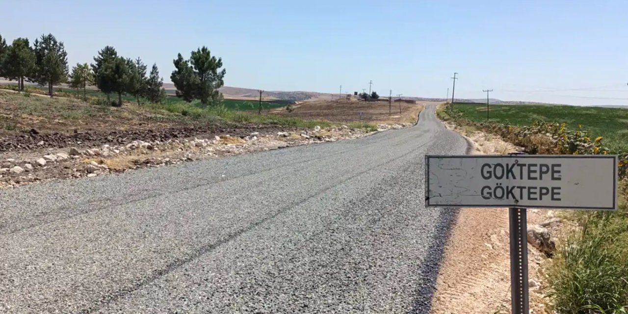 Diyarbakır'da kırsalda yol asfalt çalışması devam ediyor