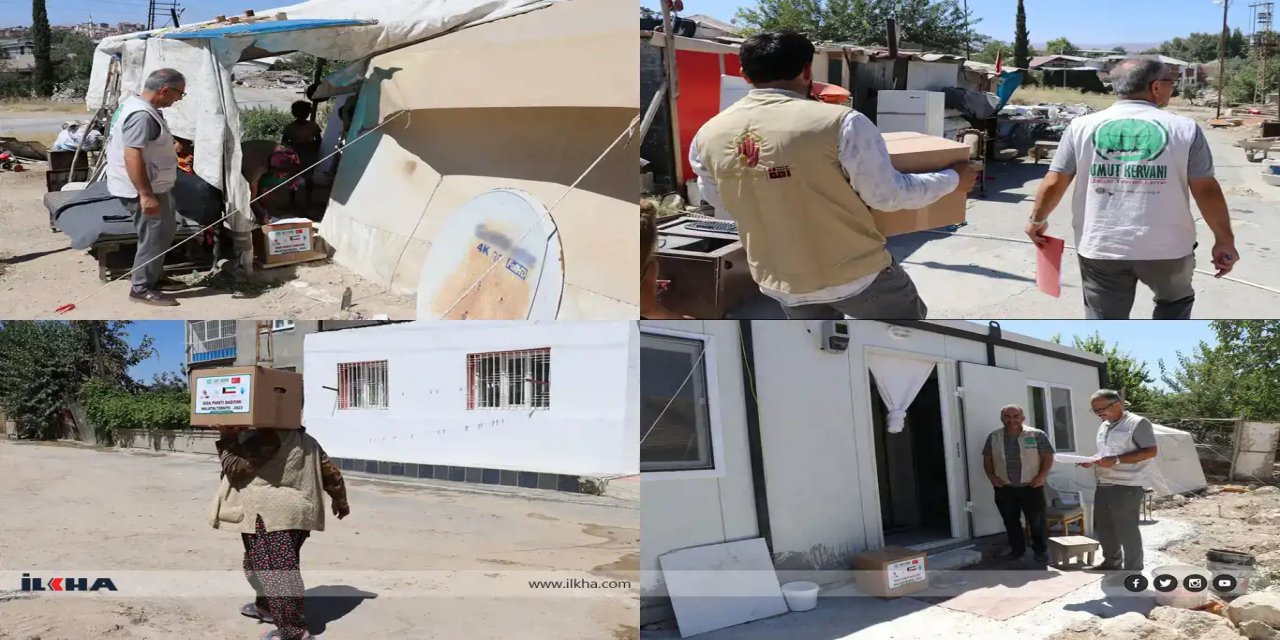 Karwanê Hêvîyê yê Meletîyê ji 500 malbatên erdhejzedeyan re alîkarîya xwarinê kir