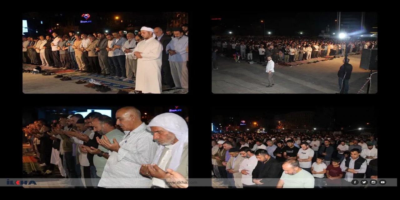 Diyarbakırlılar Gazze için bu akşam da meydanlardaydı