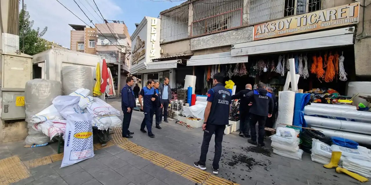 Diyarbakır'da kaldırım işgalleri için zabıtadan ortak çalışma