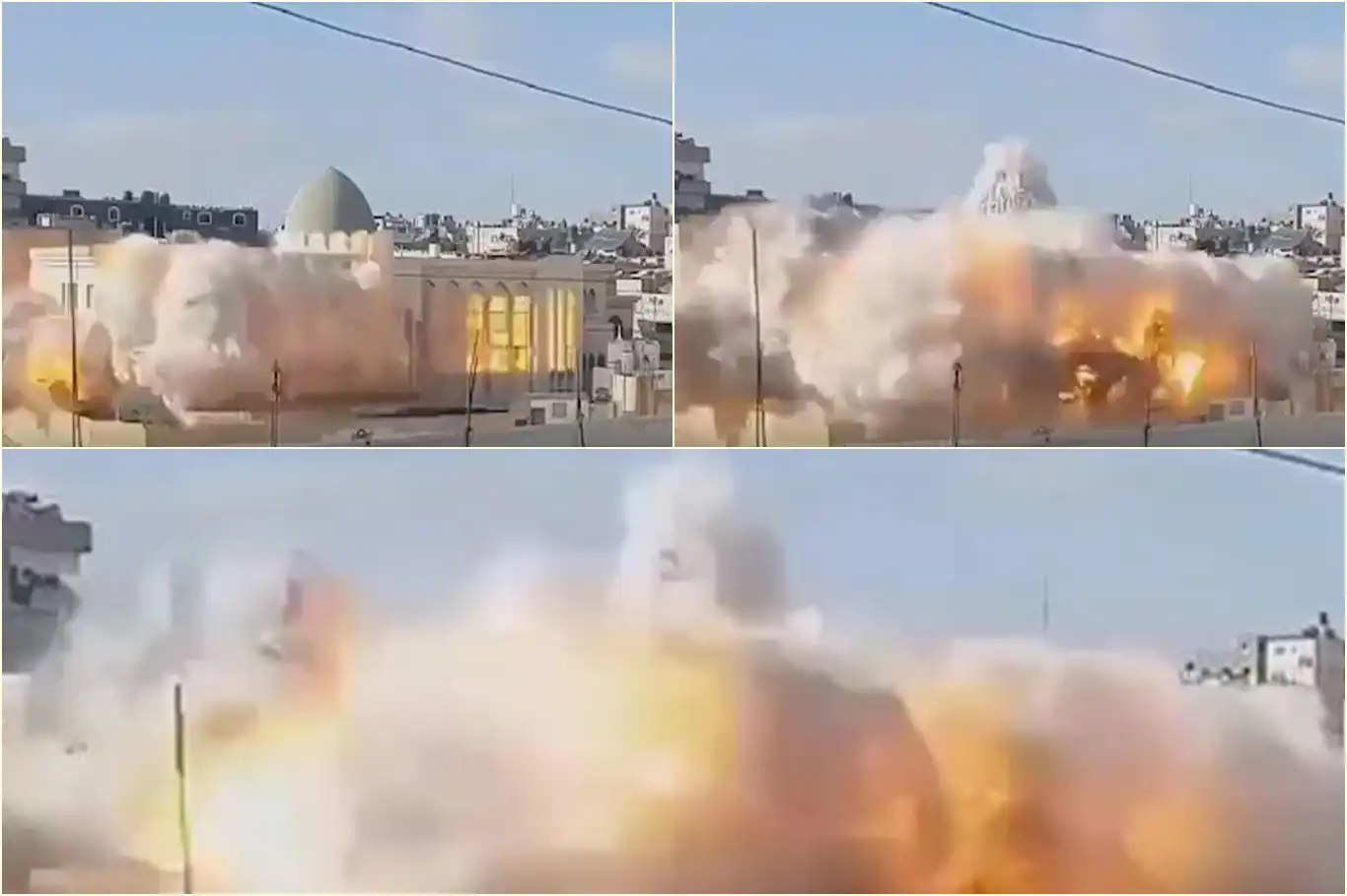 Îşxalkerên siyonist li Xan Yunusê camîyekê bombebaran kirin