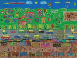 Çocuklar hayallerindeki çevreyi çizdi