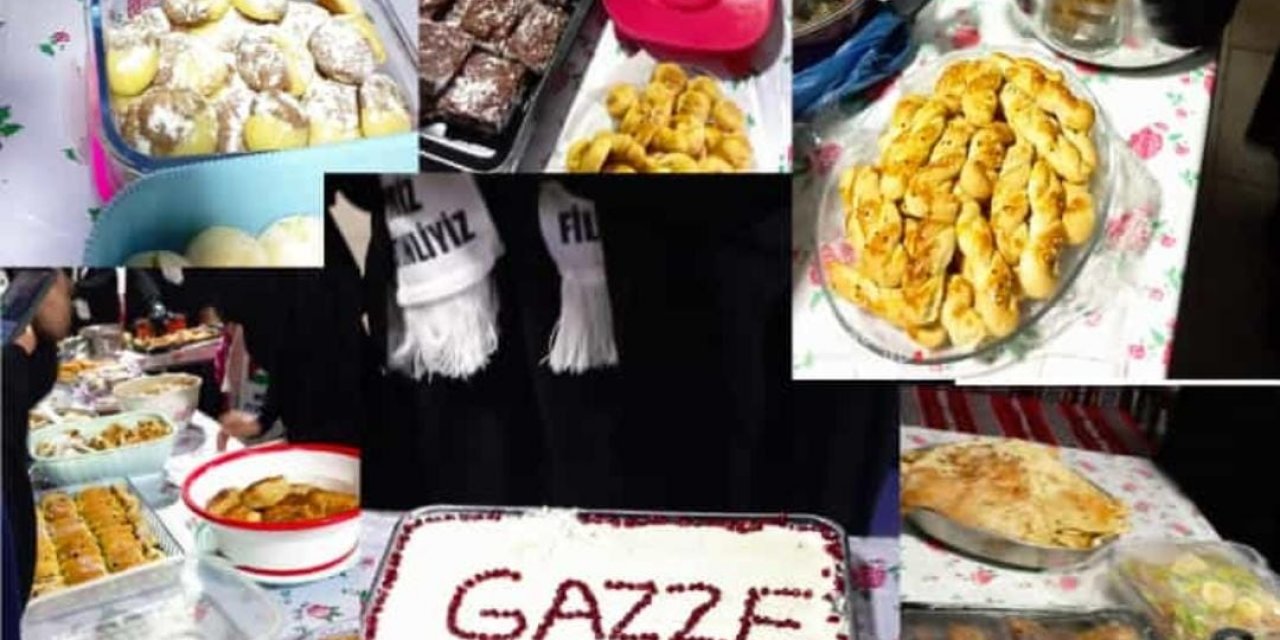 Qubik sakinleri Gazze yararına kermes düzenledi