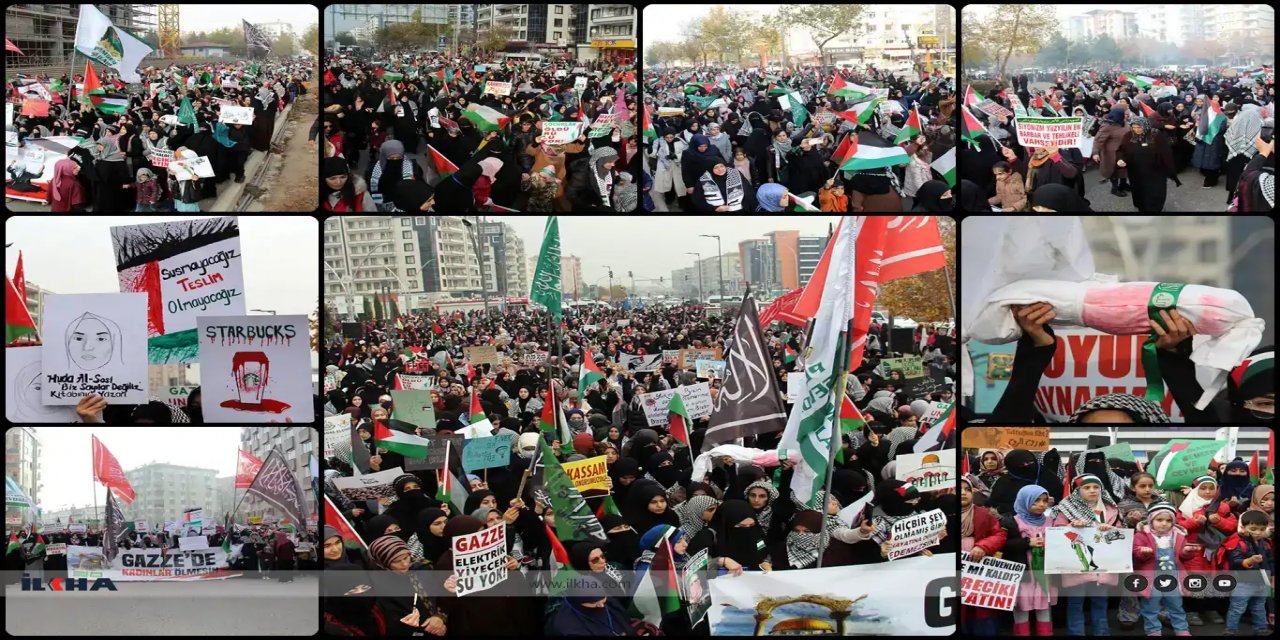 Pîrekên Dîyarbekirî ji bo Xezzeyê meşîyan