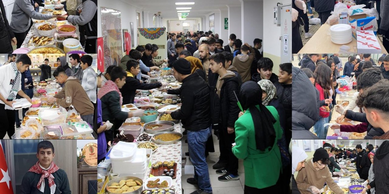 Diyarbakır'da okul öğrencilerinden Filistin yararına kermes