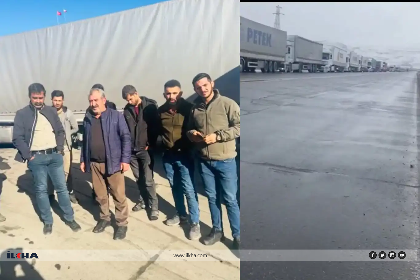 Zêdeyî 850 ajokarên kamyonan ên li Îranê asê mane li benda alîkariyê ne