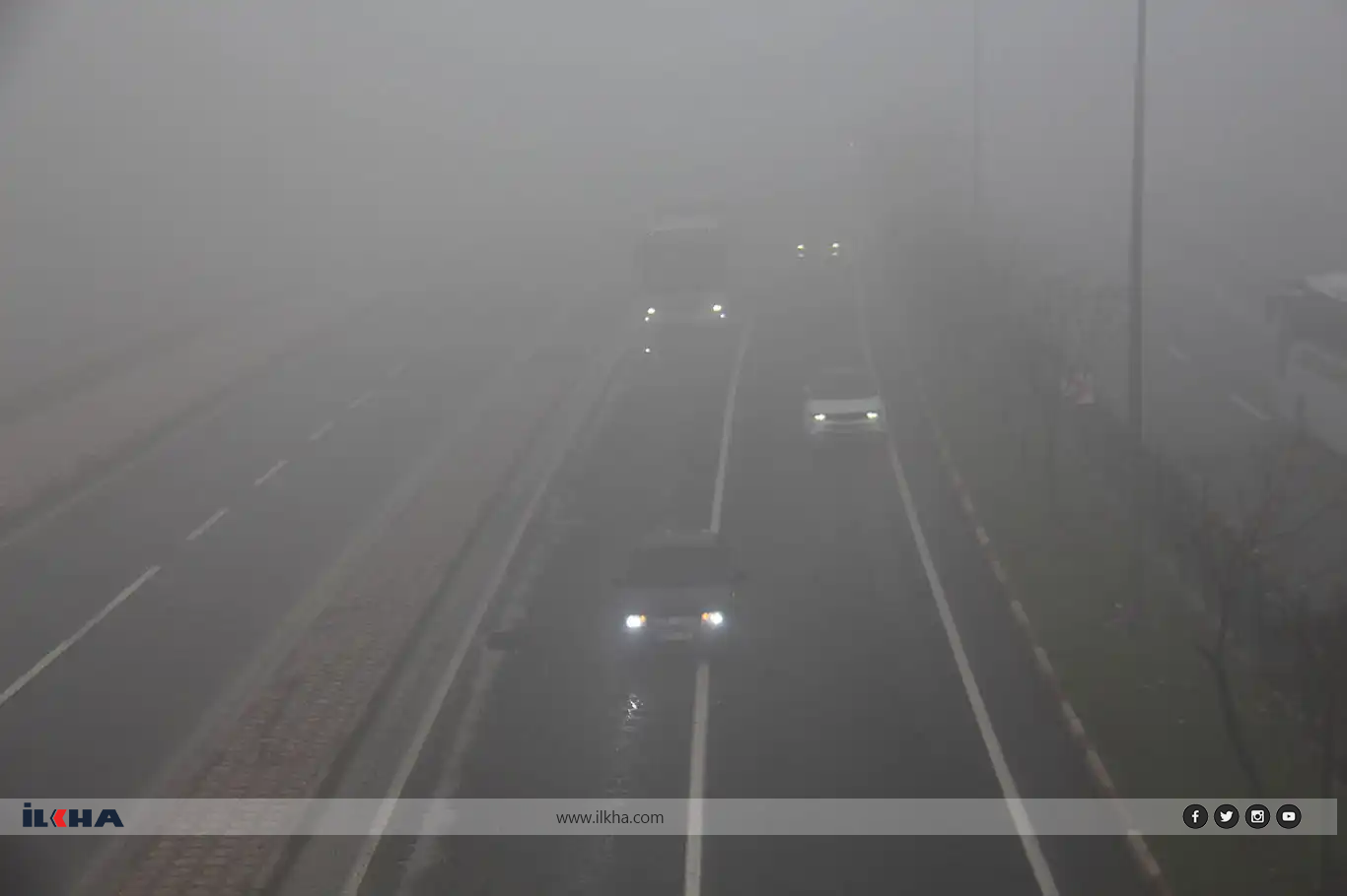 Diyarbakır-Şanlıurfa Karayolunda yoğun sis