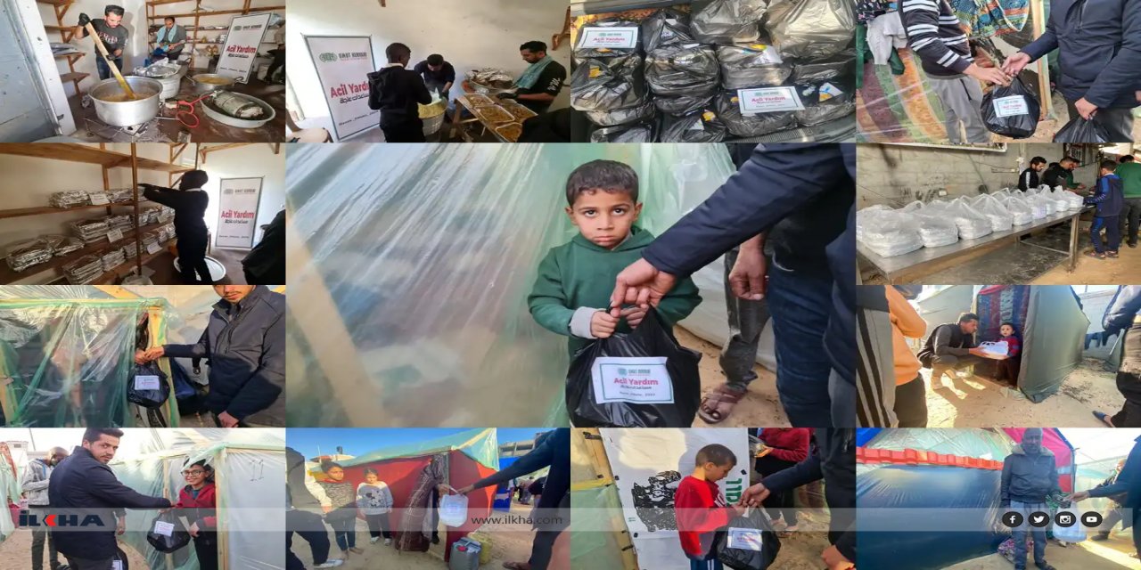 Karwanê Hêvîyê li Xezzeya ku di nav pencikên birçîbûnîyê de ye şîva germ belav kir