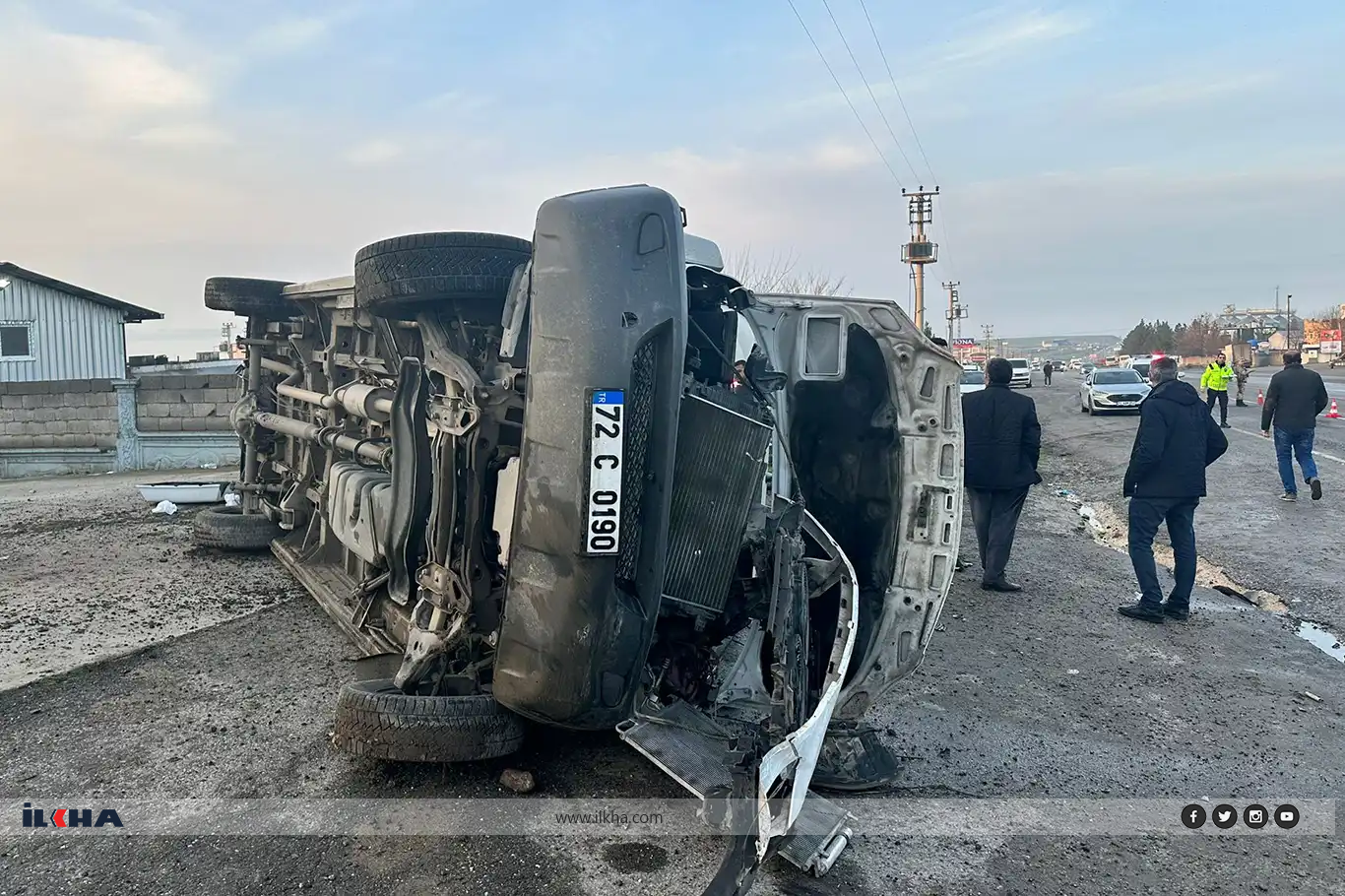 Mînîbûsa ku karker tê de bûn qeza bûn: 7 birîndar