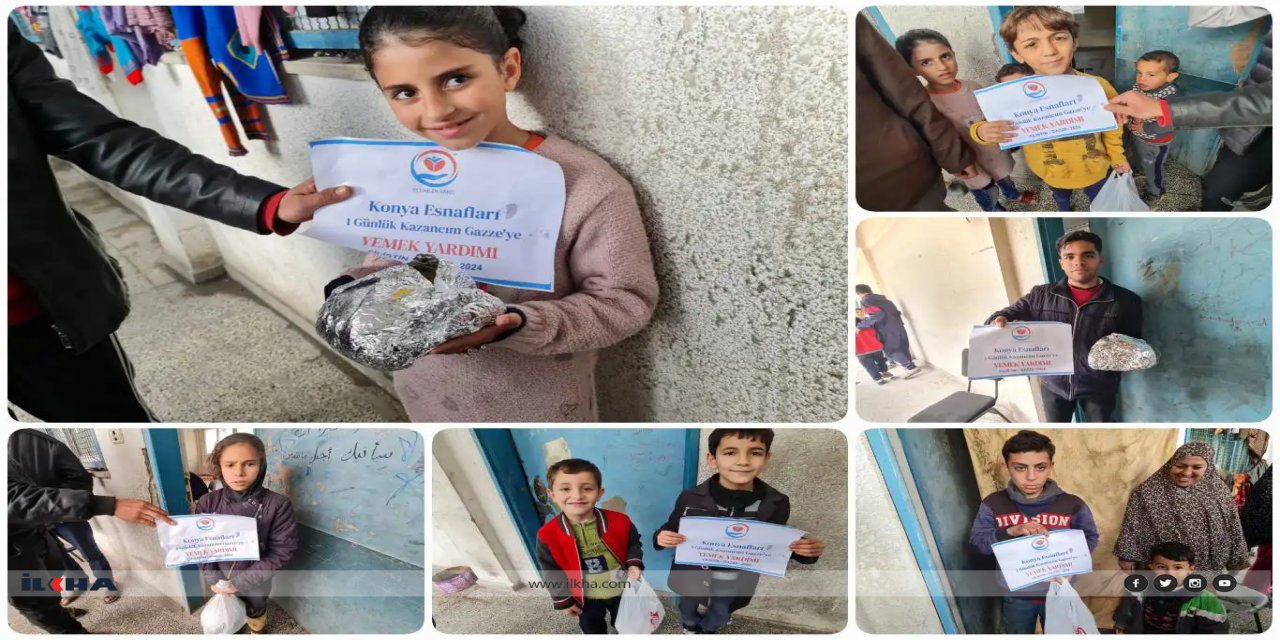 Weqfa Êtîman, alîkarîya ku ji dikandarên Qonyeyê kom kiribû ji Xezzeyê re gihand