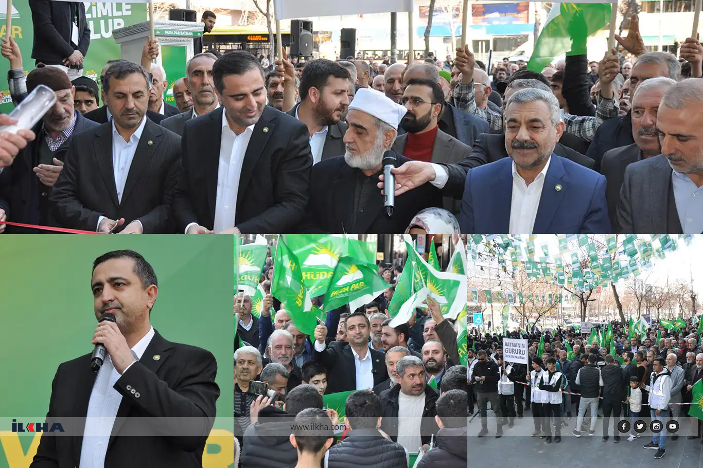 HÜDA PAR'ın Batman'daki seçim lokali miting havasında açıldı