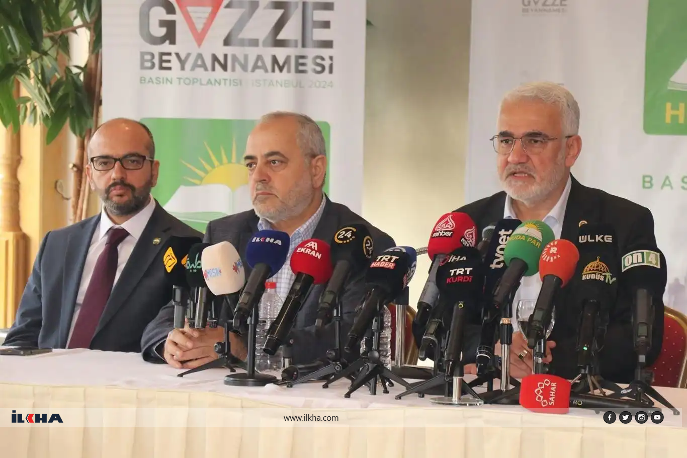 HÜDA PAR Genel Başkanı Yapıcıoğlu "Gazze Beyannamesi"ni kamuoyuyla paylaştı