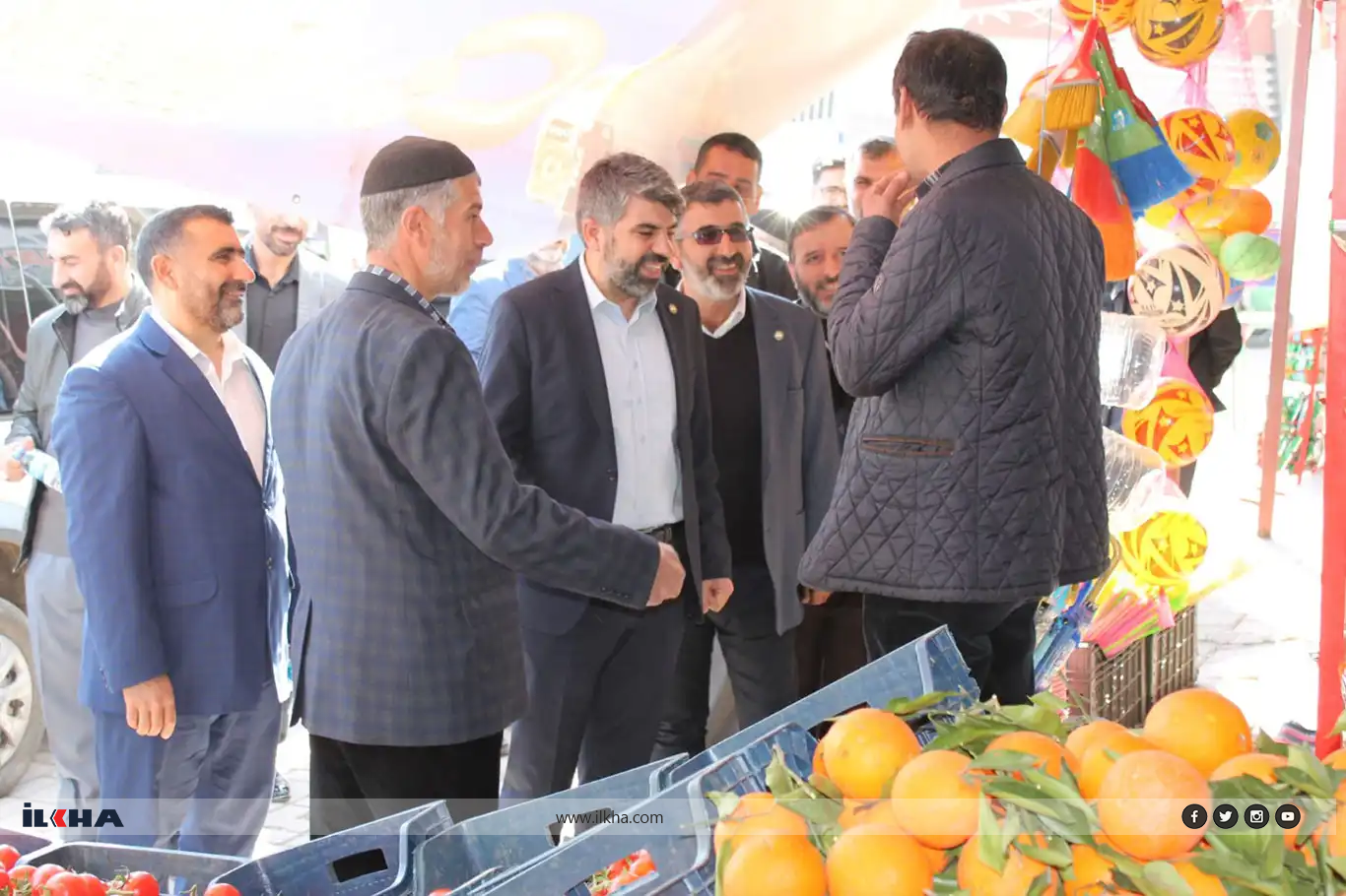 HÜDA PAR DBB Başkan adayı Faruk Dinç, Dicle'de esnafı ziyaret etti