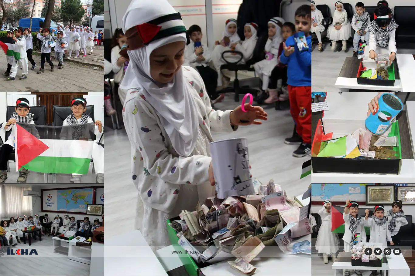 Onlarca çocuk kumbaralarında biriktirdikleri harçlıklarını Gazze'ye bağışladı