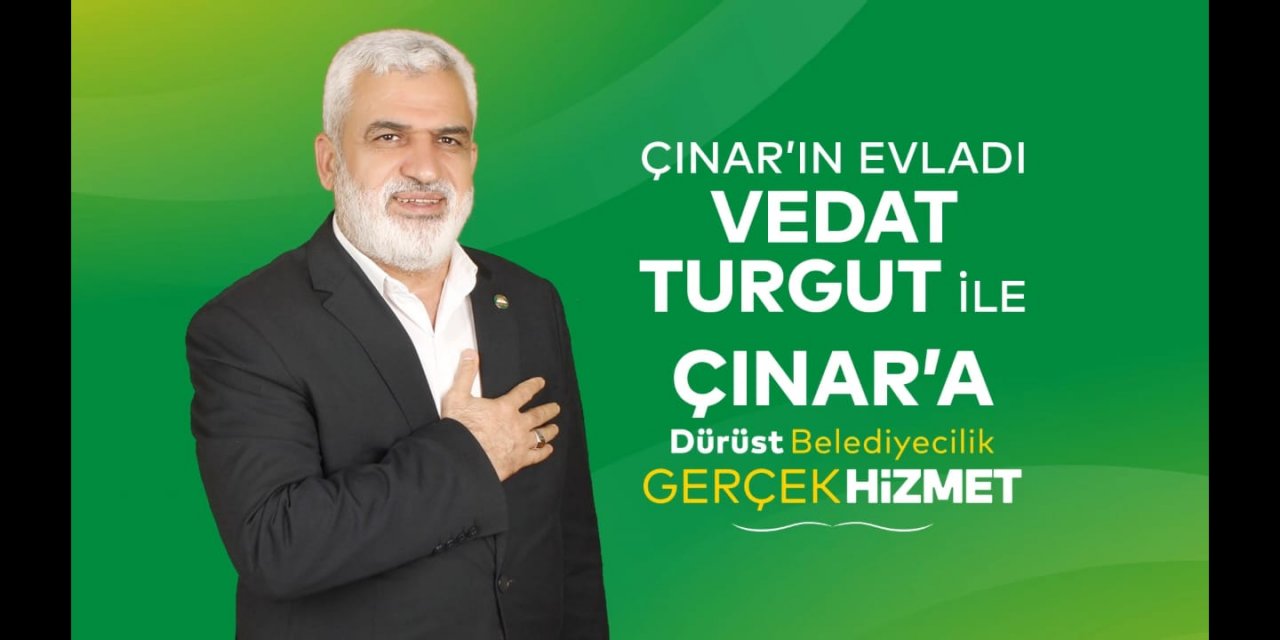 HÜDA PAR Çınar Belediye Başkan Adayı Vedat Turgut, Çınar ilçemiz için projelerini tanıttı