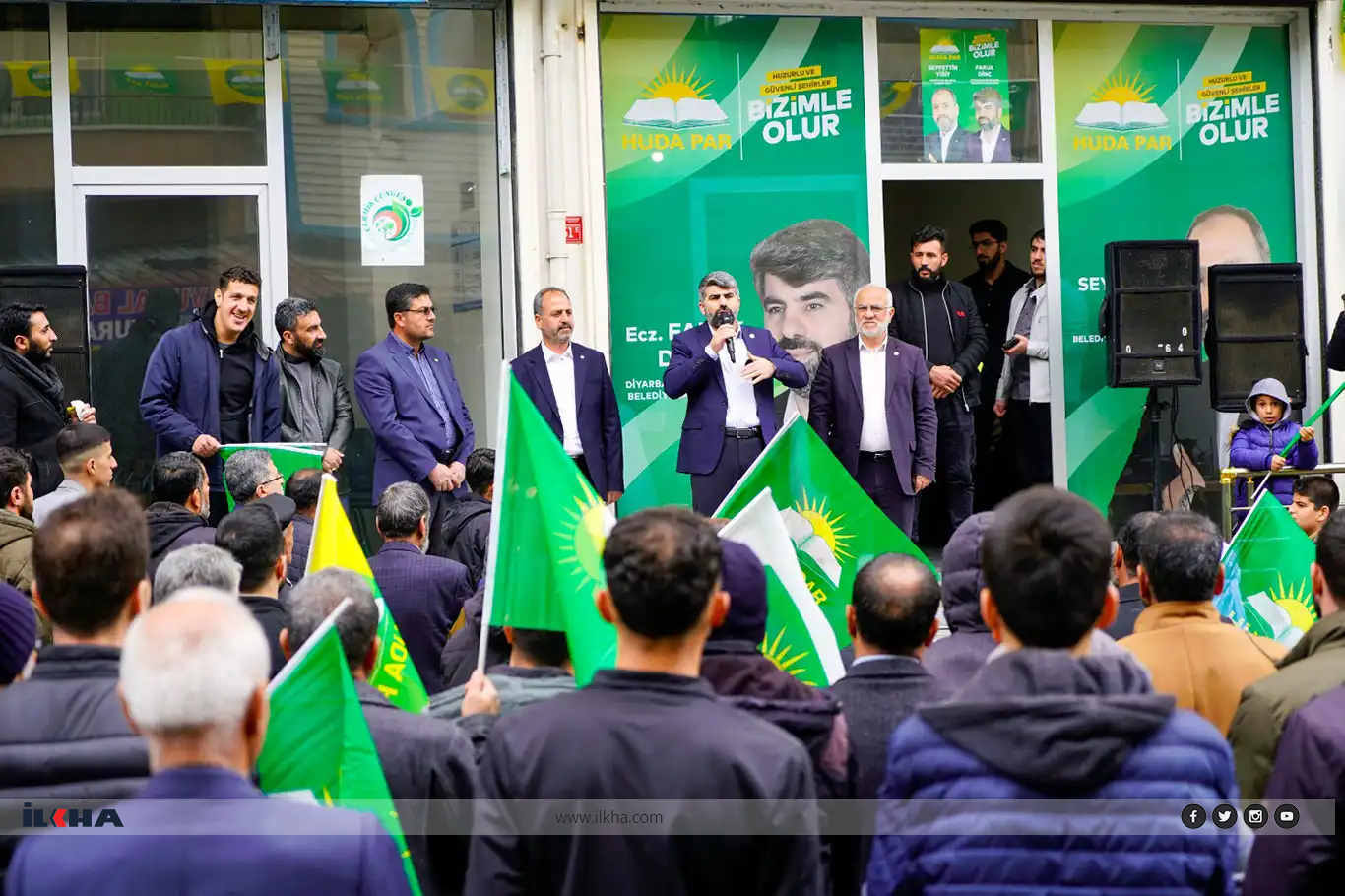 Seçim lokali açılışında konuşan Dinç: HÜDA PAR'ın belediyeciliğinde istihdam artacak!