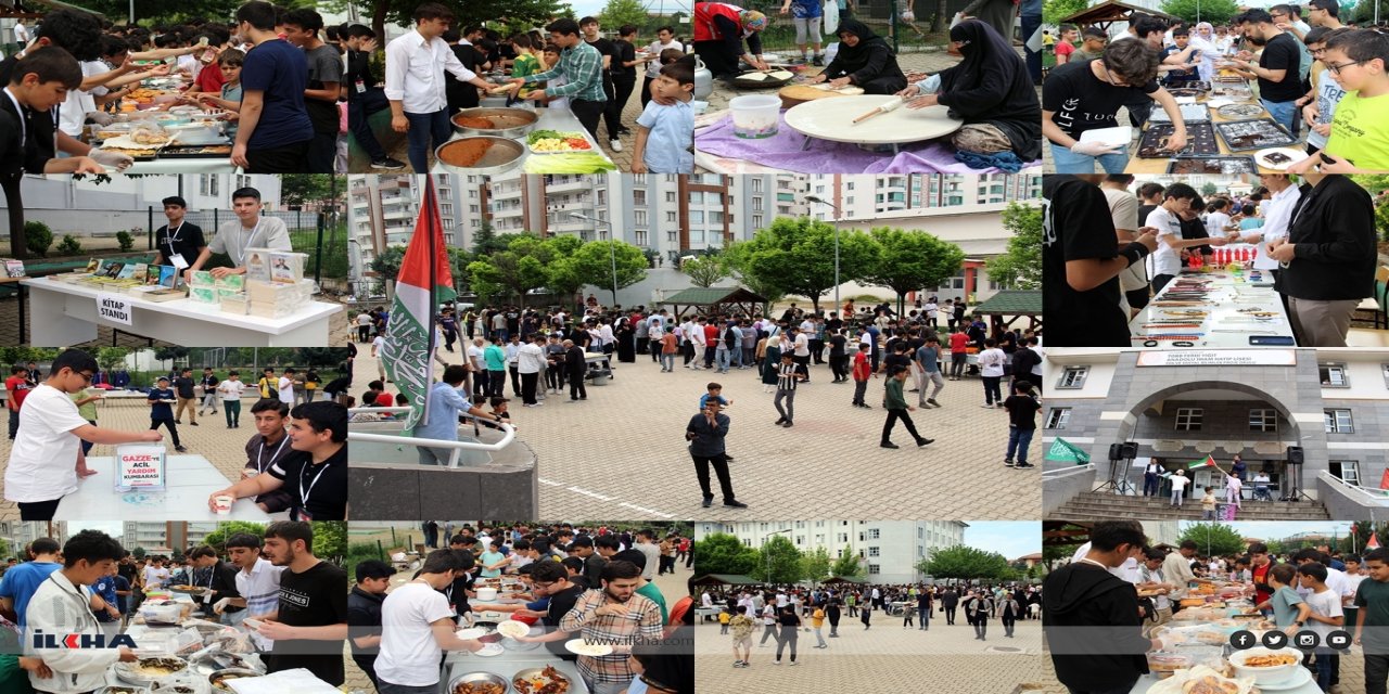 Diyarbakır'da İmam Hatip Lisesi öğrencileri Filistin yararına kermes düzenledi