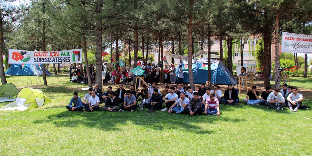 Diyarbakır Dicle Üniversitesinde 2 günlük çadır nöbeti başlatıldı
