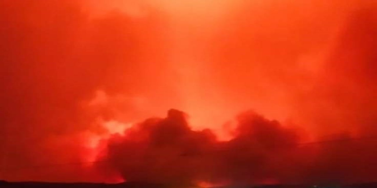 Çınar'a bağlı köylerde büyük bir yangın çıktı