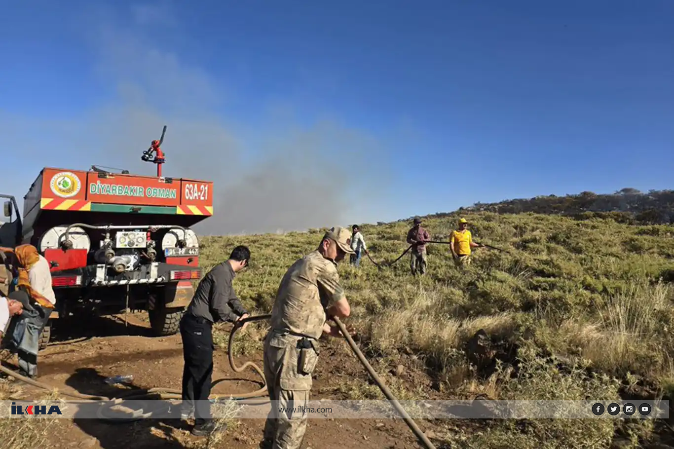 Karacadağ'daki yangın kontrol altına alındı