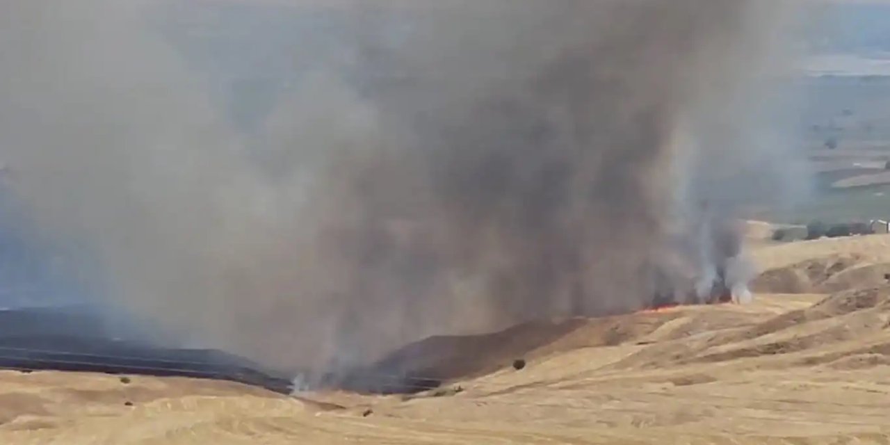 Silvan'da başlayan anız yangını Güzderesi ve Akçeltik mahallelerini olumsuz etkiledi
