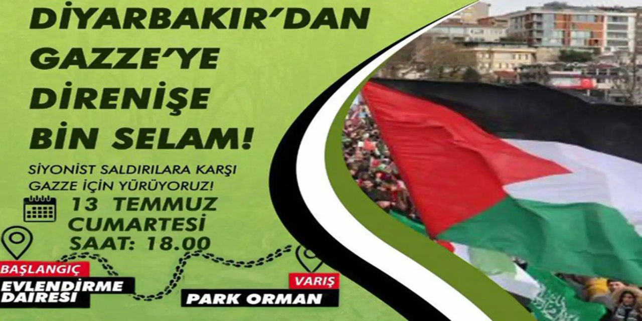 Diyarbakır İslami STK'lardan "Gazze İçin Yürüyoruz" etkinliği