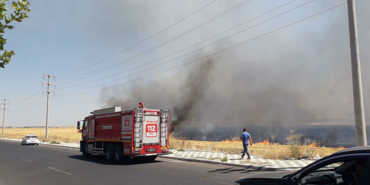 Diyarbakır'daki anız yangını kontrol altına alındı