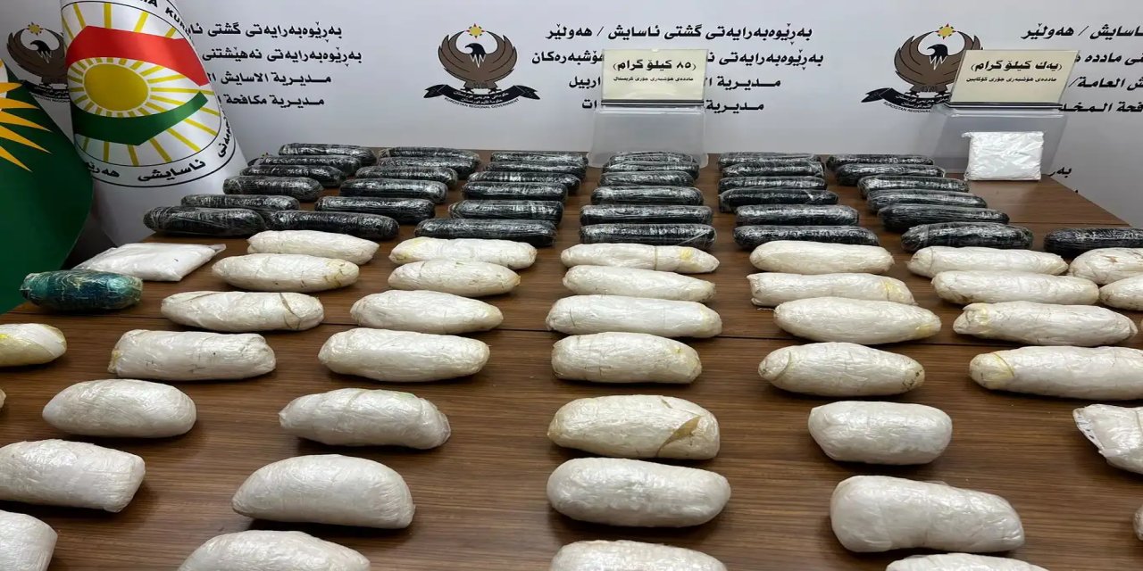 Li Hewlêrê 86 kîlo tiryak hat bidestxistin