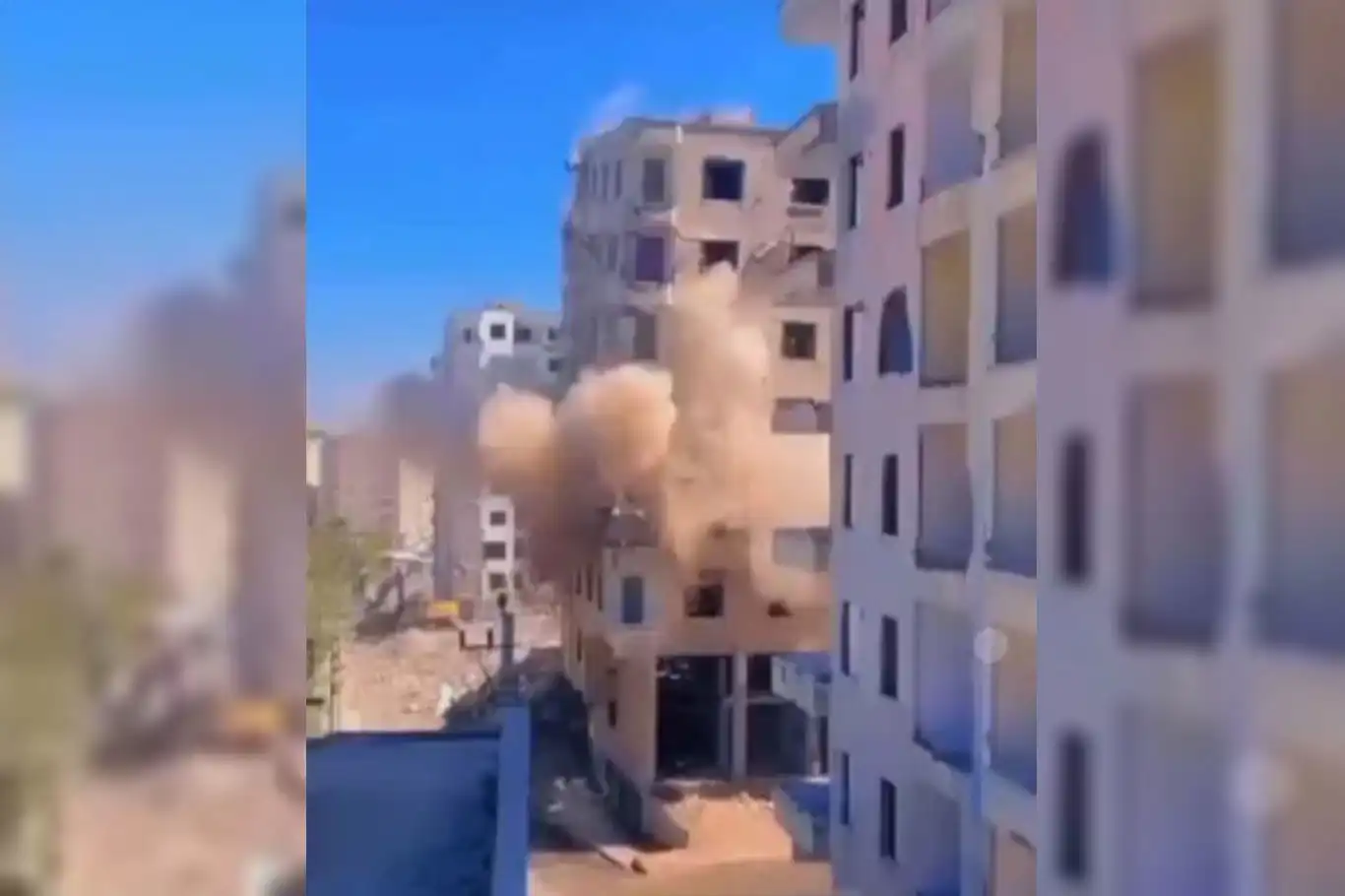 Li Dîyarbekirê avahiyek 11 qatî di dema xerakirinê de hilweşiya