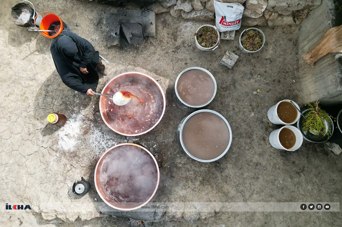 Asırların geleneği 'pekmez yapımı' heyecanı başladı