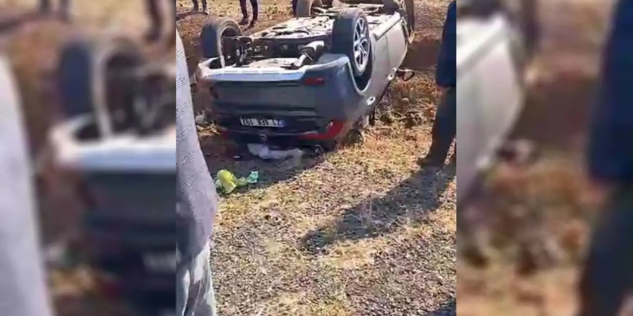 Çınar'da otomobil şarampole devrildi: 1 yaralı